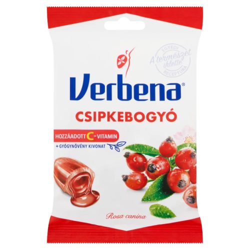 Verbena töltött keménycukorka  C-vitaminnal    többféle   60 g