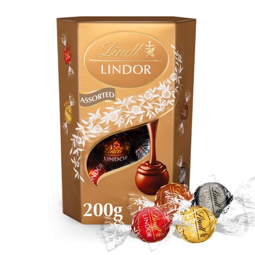 Lindt Lindor Assorted tejcsokoládé golyók díszdobobozban 200g