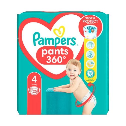 Pampers Pants Bugyipelenka, Méret: 4, 25 db pelenka, 9kg-15kg