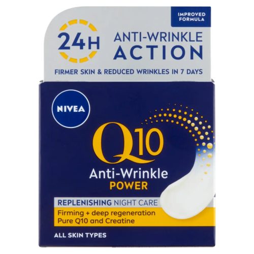 NIVEA Q10 Power ránctalanító éjszakai arckrém - 50 ml