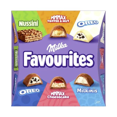 Milka Favourites csokoládé válogatás 17 db 158 g