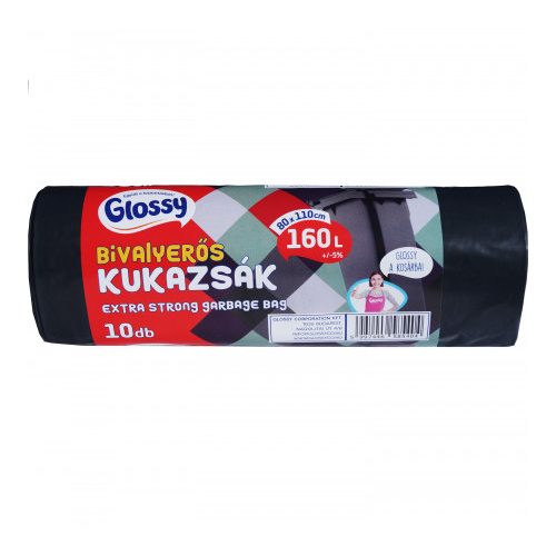 Glossy Bivalyerős kukazsák 160L  80x110cm   10db-os