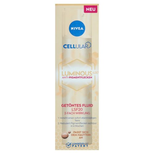 Nivea Cellular Luminous 630 színezett nappali arckrém - 40 ml