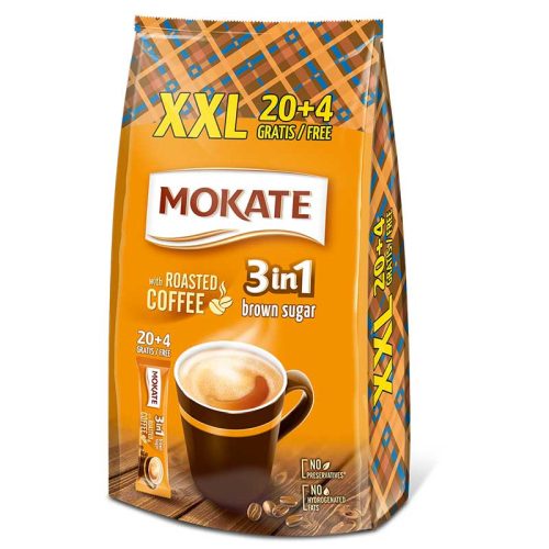 Mokate instant kávé 3in1 XXL Barnacukor 20+4*17g