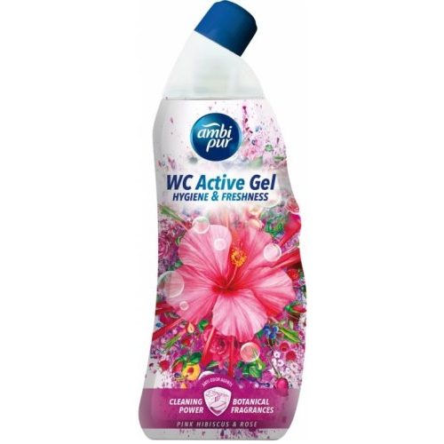 Ambi Pur WC Active Gel Pink Hibiscus & Rose WC-tisztító 750ml