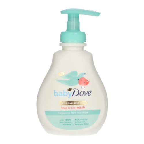 Dove Baby illatmentes babafürdető és sampon érzékeny bőrre - 200 ml