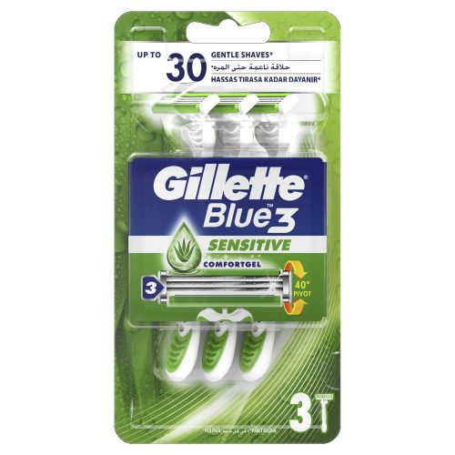 Gillette Blue3 Sensitive eldobható borotva 3db