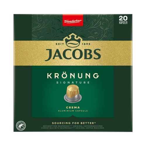 Jacobs Krönung Crema őrölt-pörkölt kávé kapszulában 20 db 104 g