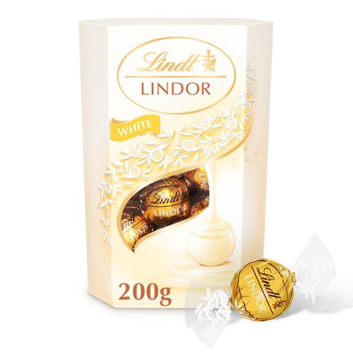 Lindt Lindor White tejcsokoládé golyók díszdobozban 200g