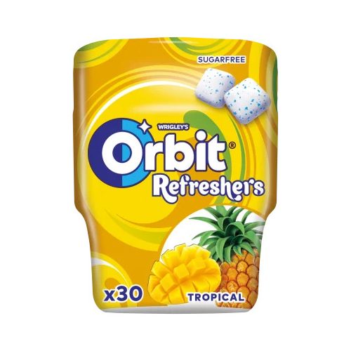 Orbit Refreshers Tropical gyümölcsízű cukormentes rágógumi édesítőszerrel 67 g    30db-os