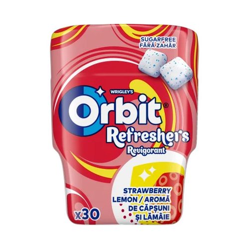 Orbit Refreshers eper- és citromízű cukormentes rágógumi édesítőszerrel 67 g  30db-os