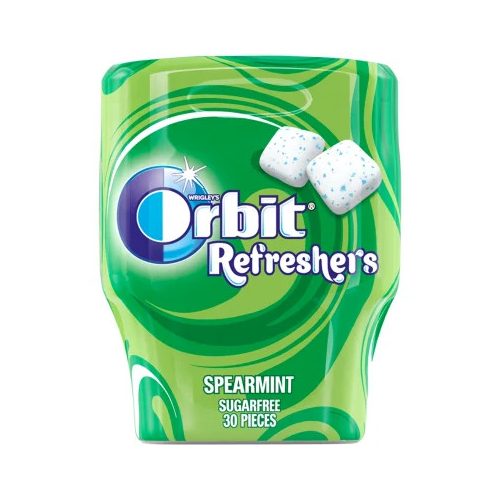 Orbit Refreshers Spearmint menta- és mentolízű cukormentes rágógumi édesítőszerrel 67 g  30db-os