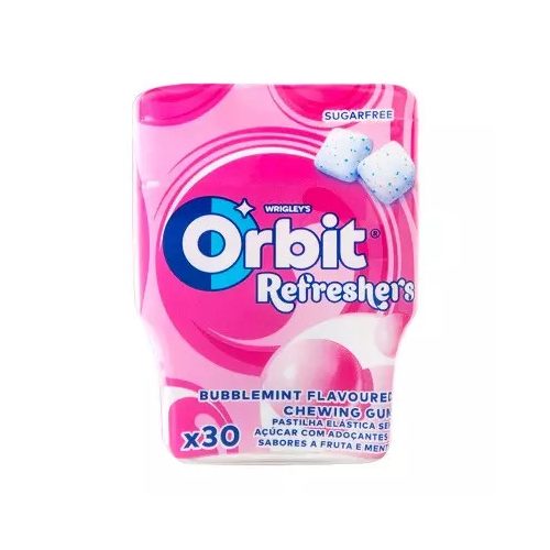 Orbit Refreshers Bubblemint gyümölcs- és mentaízű cukormentes rágógumi édesítőszerrel 67 g  30db-os