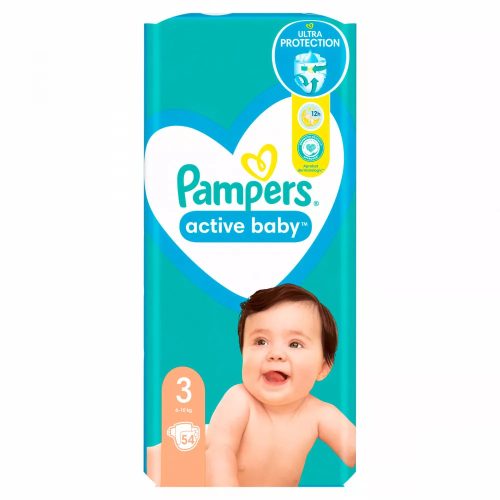 Pampers Active Baby-Dry pelenka, 3-as méret, 54 db