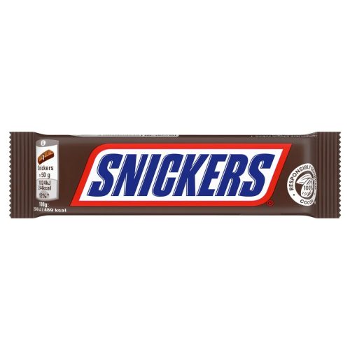 Snickers karamellás földimogyorós krémes szelet földimogyoró darabokkal tejcsokoládéba mártva 50 g